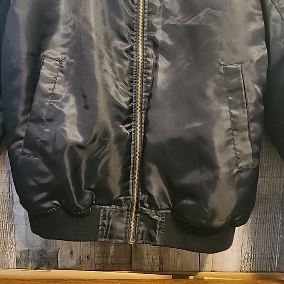 Hard Rock Hotel Riviera Maya Bomber Jacket Blue Zip Up Polyester Mens Small - Picture 9 of 12